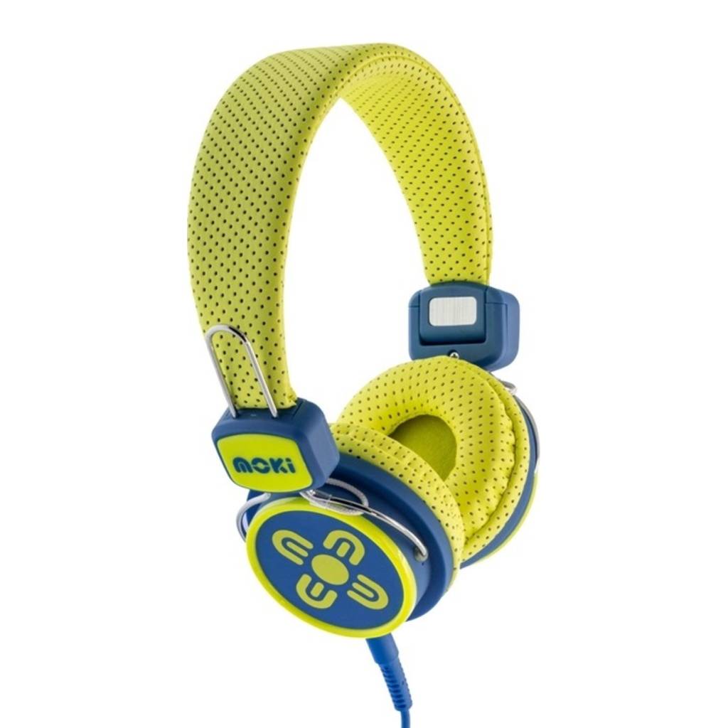 Moki MHPKSYB Yellow/Blue Kids Safe Headphone