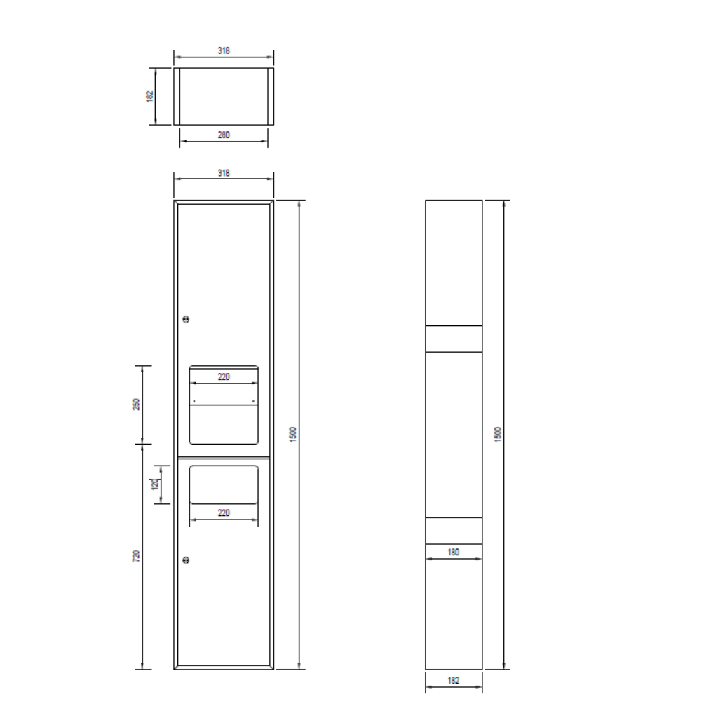 Metlam ML_ECLIPSE_3N1SM_D Dimension Image - The Appliance Guys