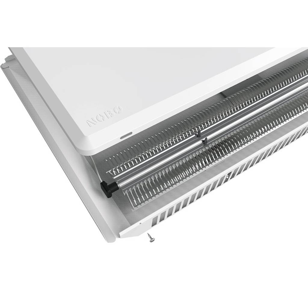Nobo NTL4S20-FS40 2kW White Panel Heater with Thermostat & Castors