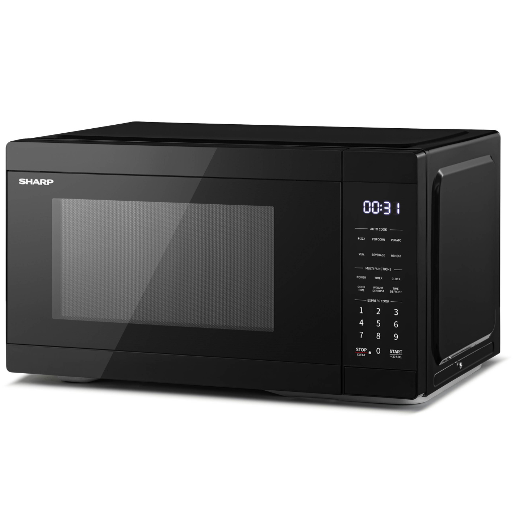 Sharp R315AB Angle - The Appliance Guys