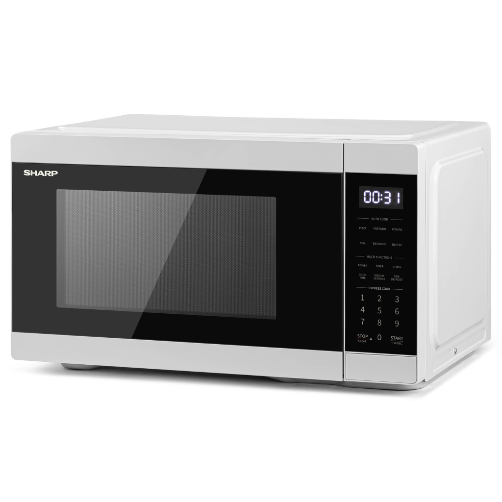 Sharp R315AW Angle - The Appliance Guys