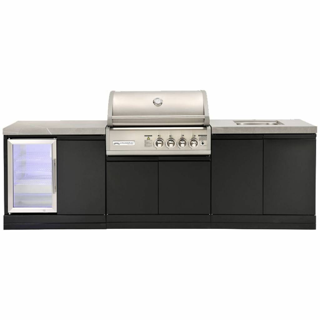 Crossray TC4K-08 Black 4B-S Series Outdoor Kitchen