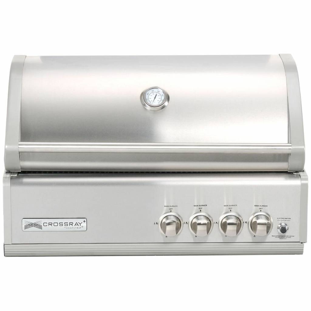Crossray TCS4FL Stainless Steel 4 Burner Gas BBQ Inbuilt