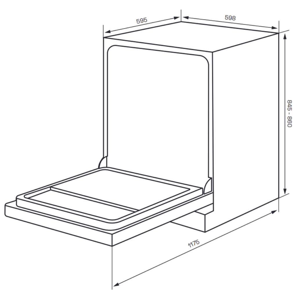Technika GDW14S-2 60cm Freestanding Dishwasher