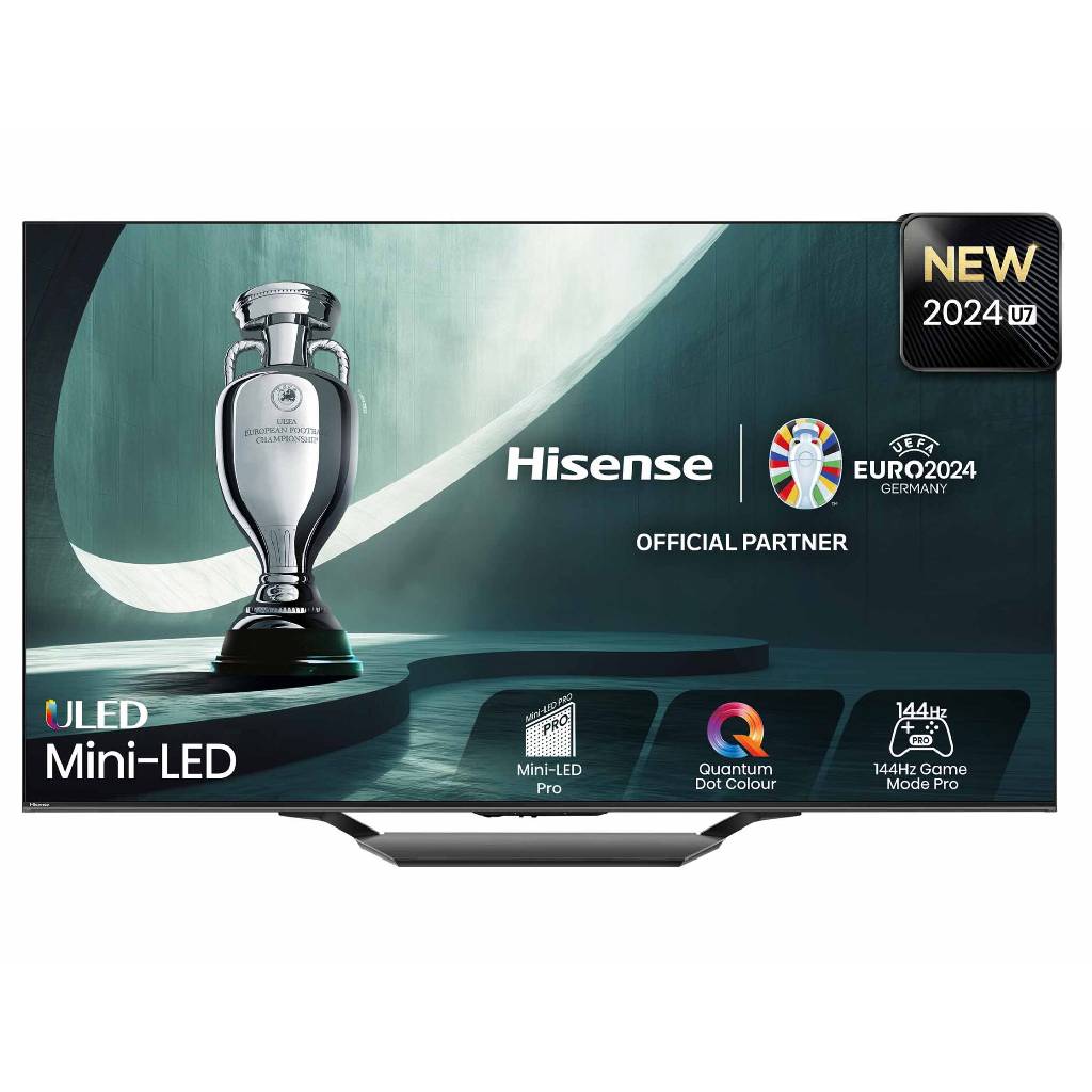 Hisense 65U7NAU 65 Inch Black 4K UHD Mini LED ULED Smart TV