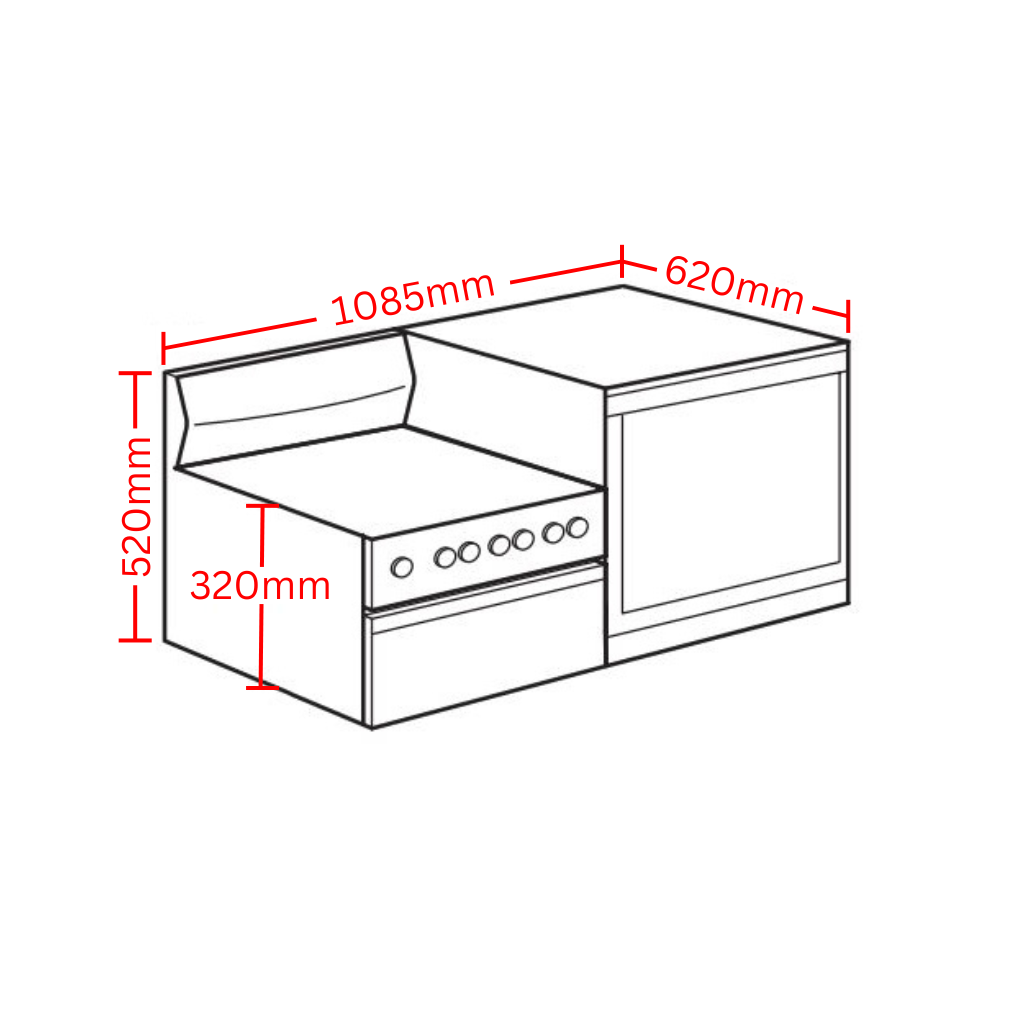 Westinghouse WDE143WCBL Dimension Image - The Appliance Guys