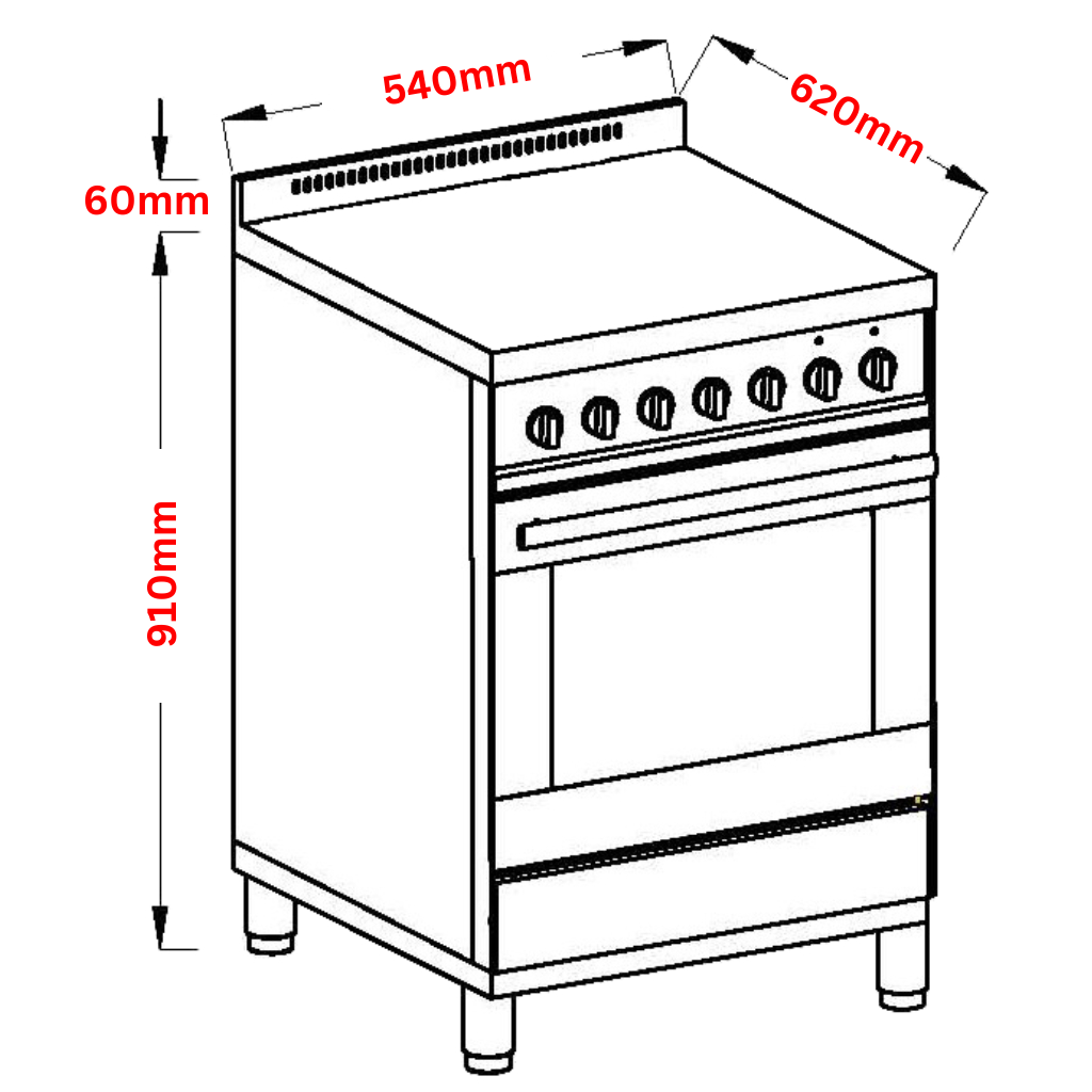 Westinghouse WFE532WC Dimension Image - The Appliance Guys