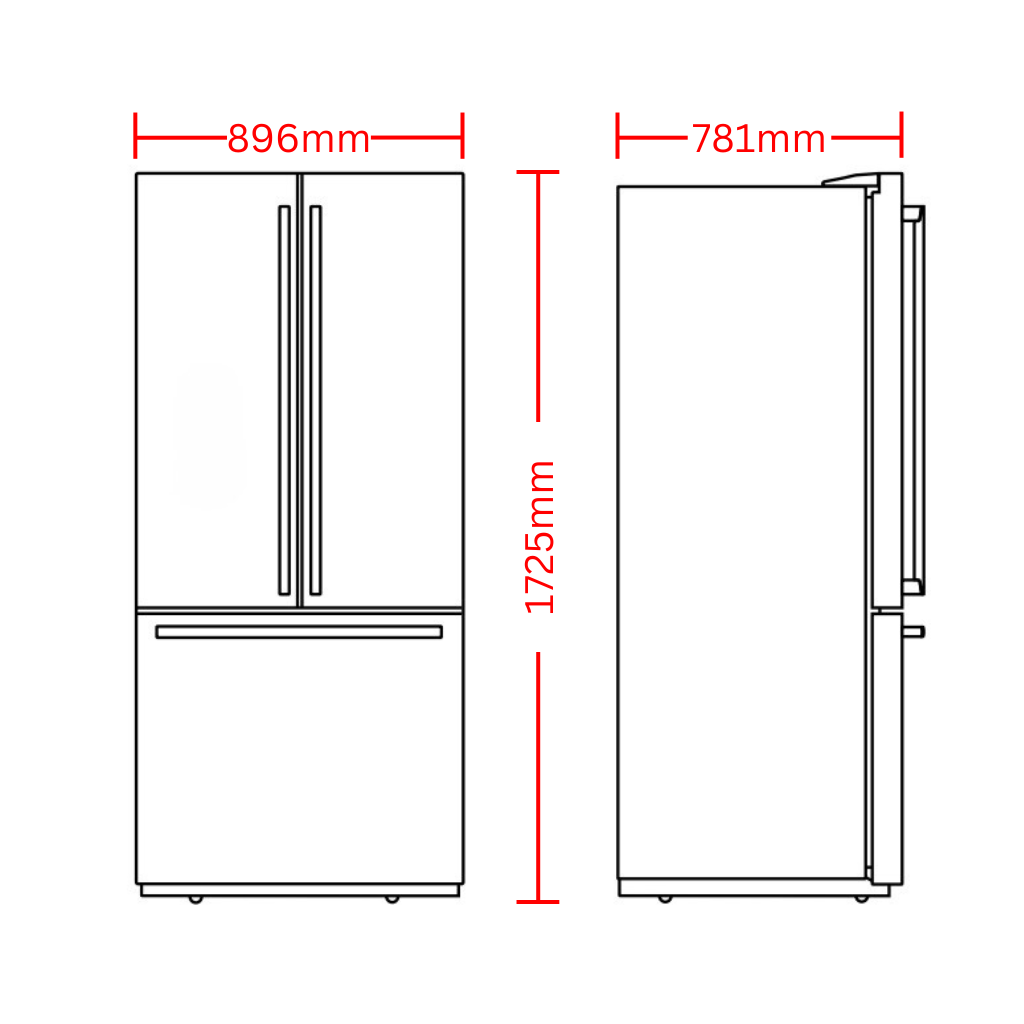 Westinghouse WHE6000SB Dimension Image - The Appliance Guys