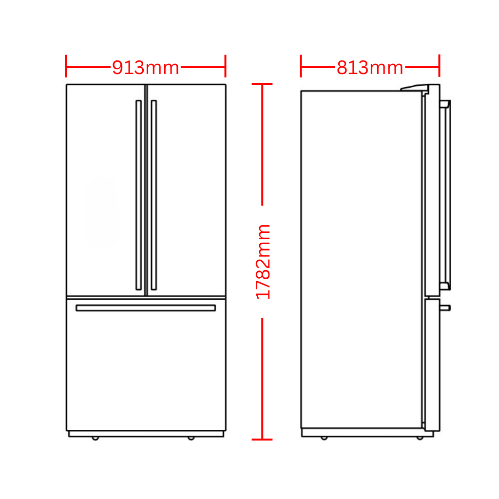 Westinghouse WHE6170BB Dimension Image - The Appliance Guys