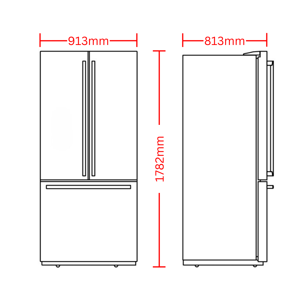 Westinghouse WHE6270SB Dimension Image - The Appliance Guys