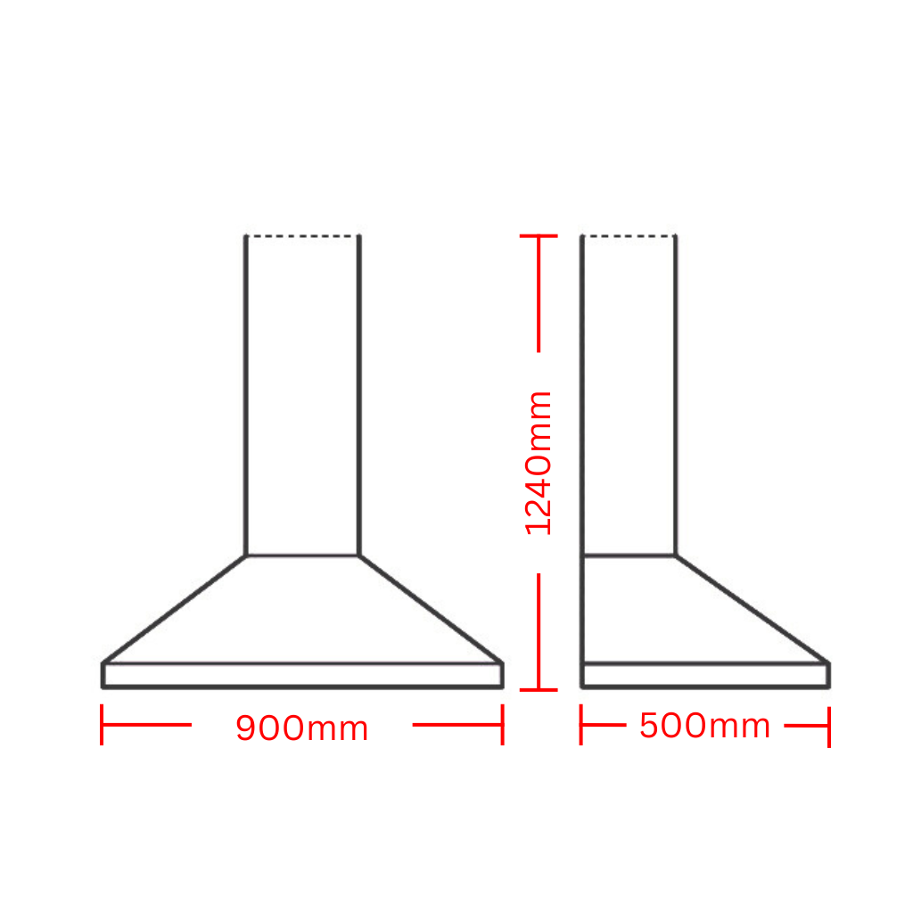Westinghouse WRC904SD 90cm Stainless Steel Canopy Rangehood
