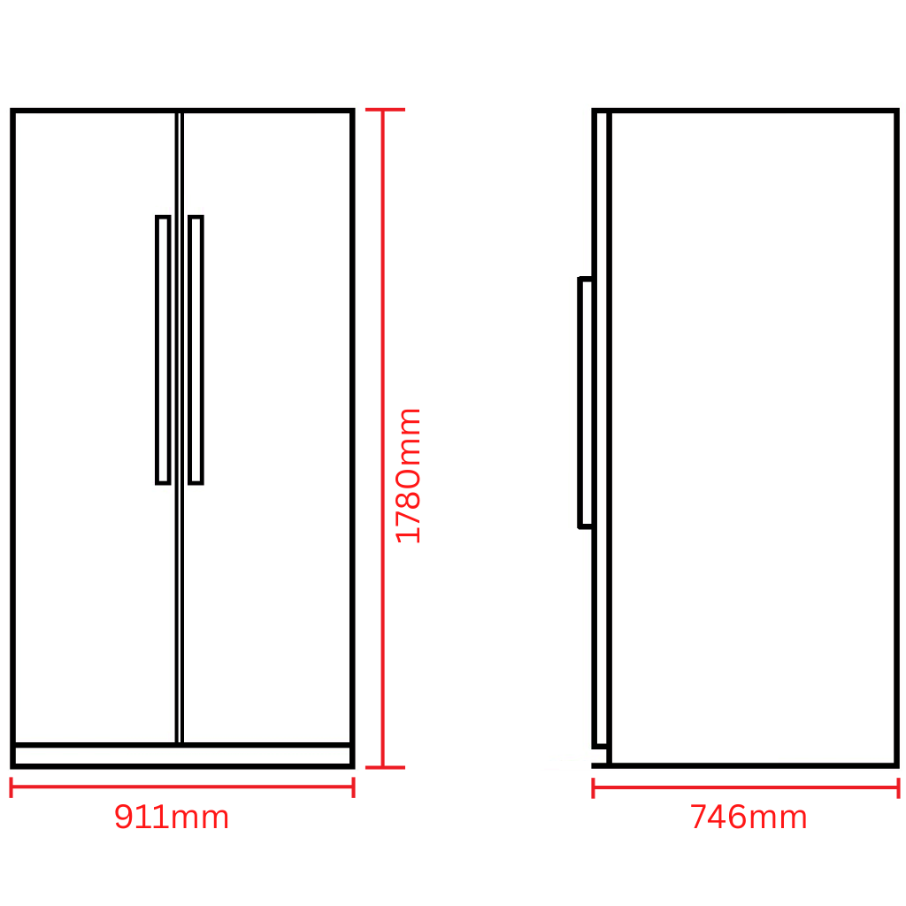 Westinghouse WSE6630SA Dimension Image - The Appliance Guys