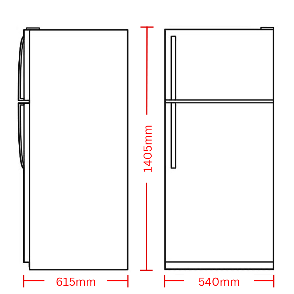 Westinghouse WTB2300WH Dimension Image - The Appliance Guys