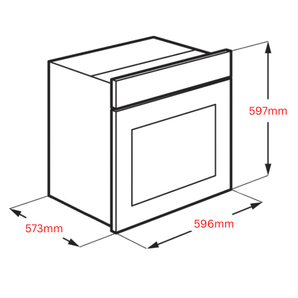 Westinghouse WVE6314DD Dimension Image - The Appliance Guys