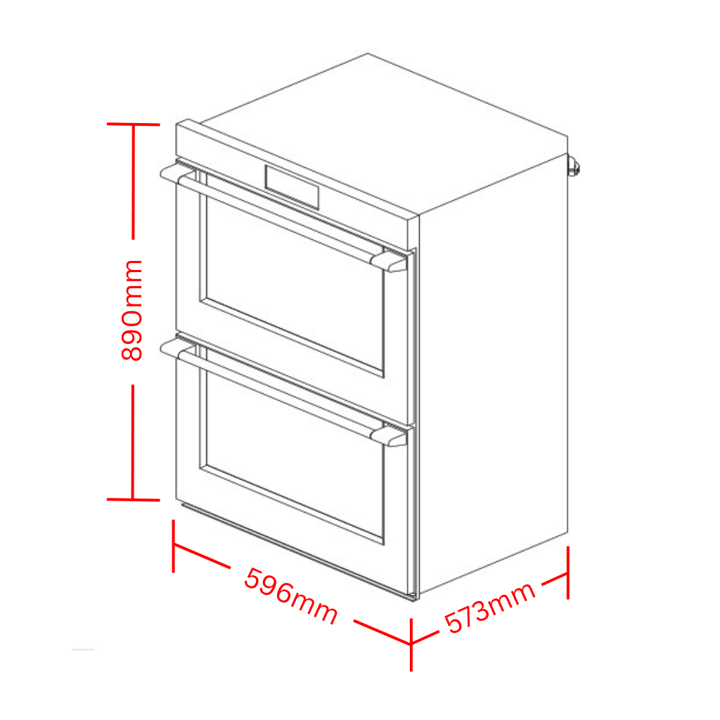 Westinghouse WVE6526DD Dimension Image - The Appliance Guys