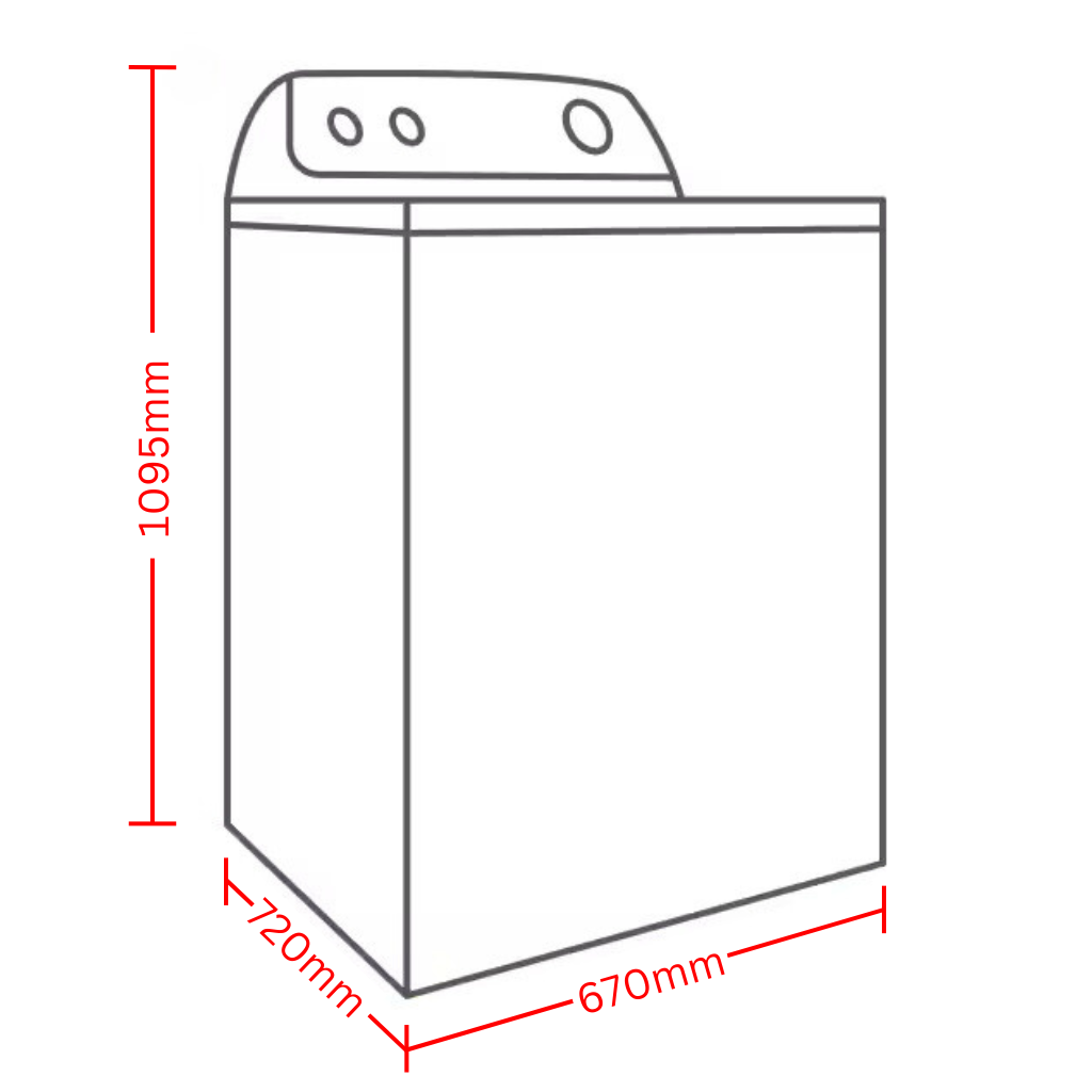 Westinghouse WWT1084C7WA Dimension Image - The Appliance Guys