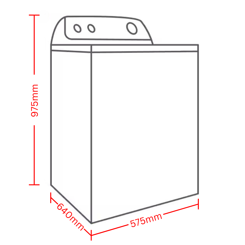 Westinghouse WWT6084J5WA Dimension Image - The Appliance Guys