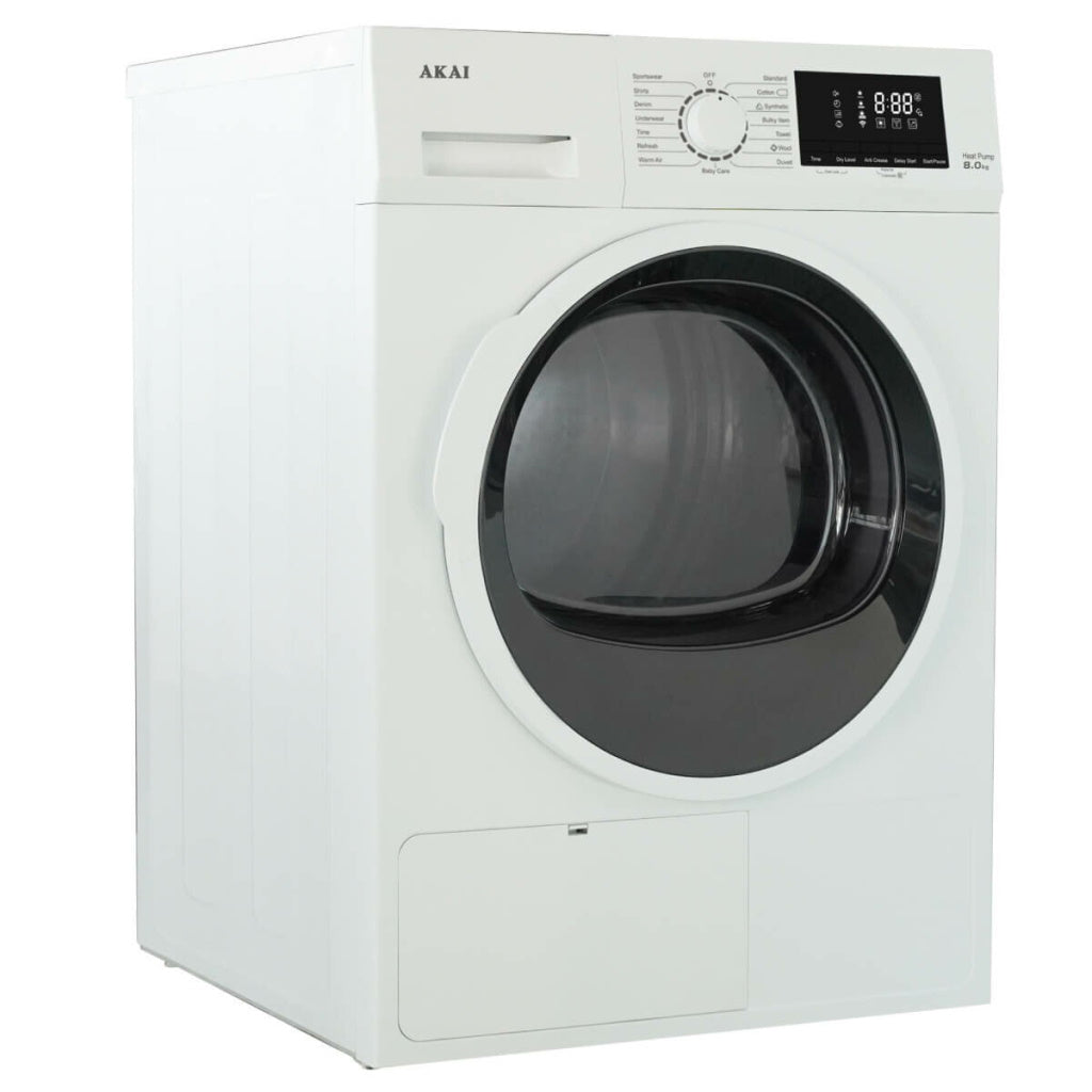 Akai AK-HPD8S 8kg Front Load Heat Pump Dryer - The Appliance Guys