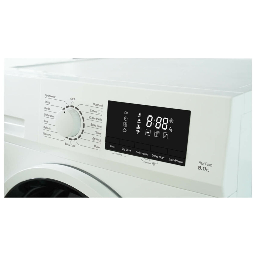 Akai AK-HPD8S 8kg Front Load Heat Pump Dryer - The Appliance Guys