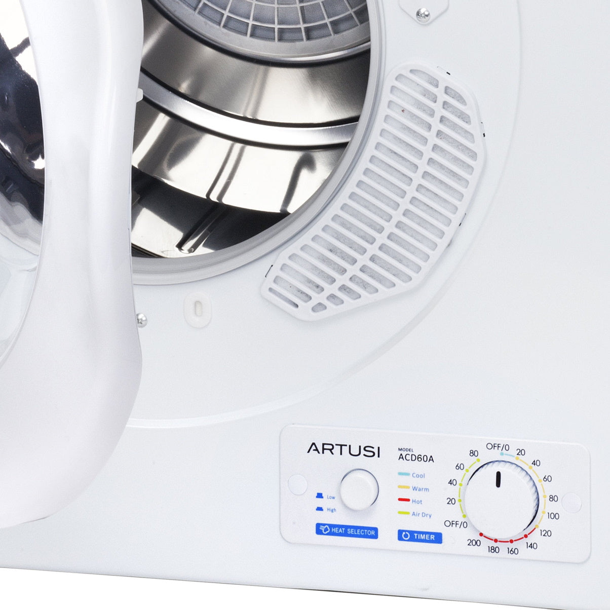 Artusi ACD60A 6kg White Vented Dryer - The Appliance Guys