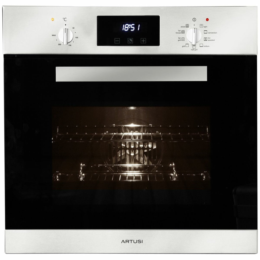 Artusi AO651X 60cm Stainless Steel Maximus Series Electric Built-In Oven - The Appliance Guys
