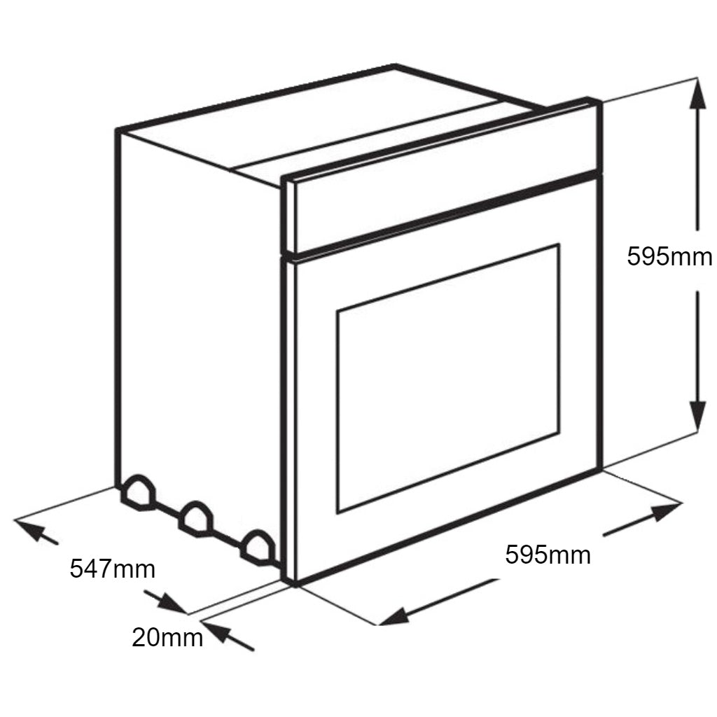 Artusi CAO601X2 60cm Stainless Steel Electric Built-In Oven - The Appliance Guys