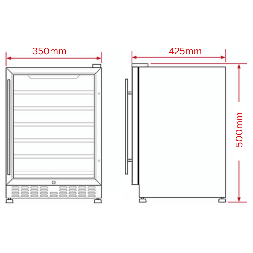 Schmick HUS-SC23C 23L Stainless Steel Mini Bar Fridge