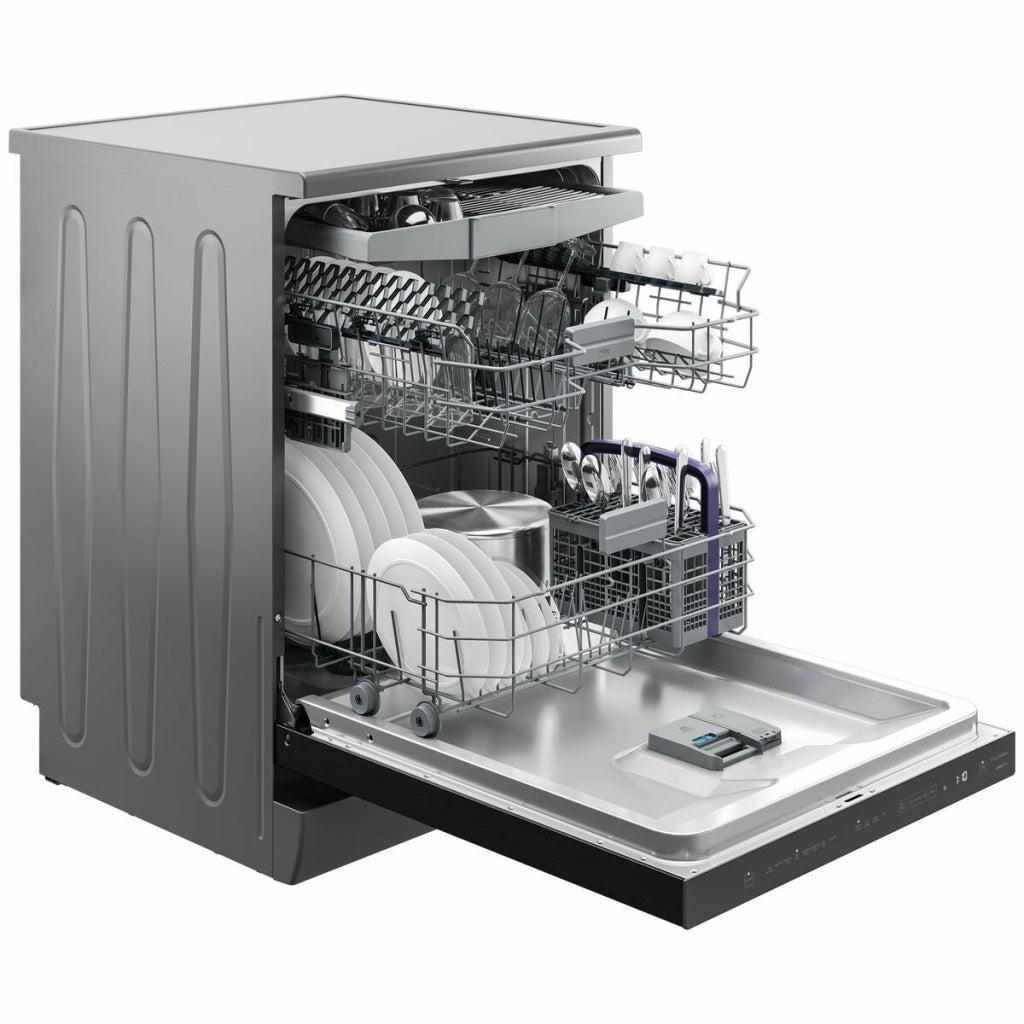 Beko BDF1640DX 60cm Dark Stainless Freestanding Dishwasher with Hygiene Intense - The Appliance Guys