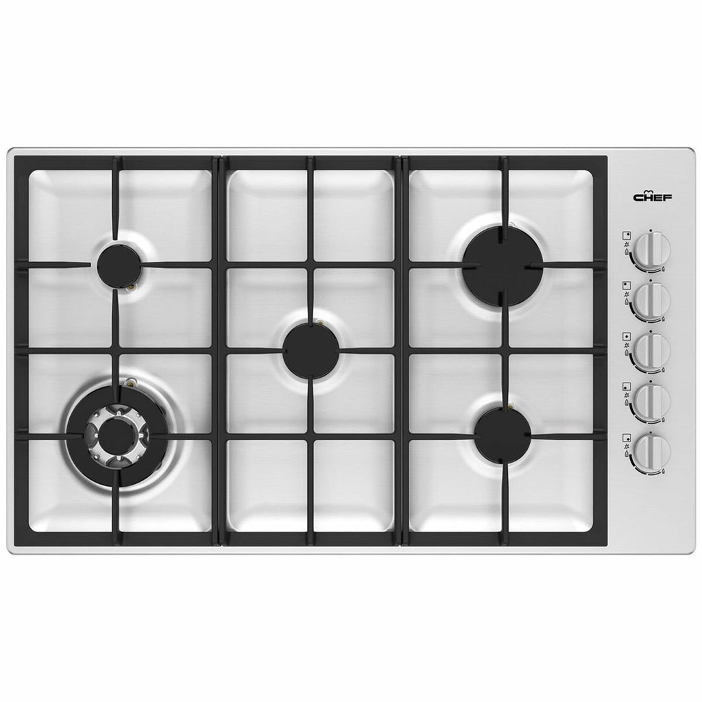 Chef Cooktop CHEF CHG954SC 90cm Stainless Steel Gas Cooktop - The Appliance Guys
