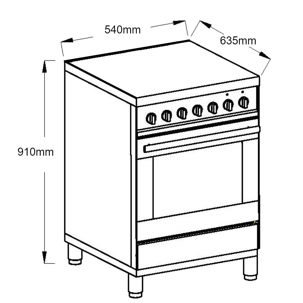 CHEF CFE532WB 54cm Freestanding Electric Stove - The Appliance Guys