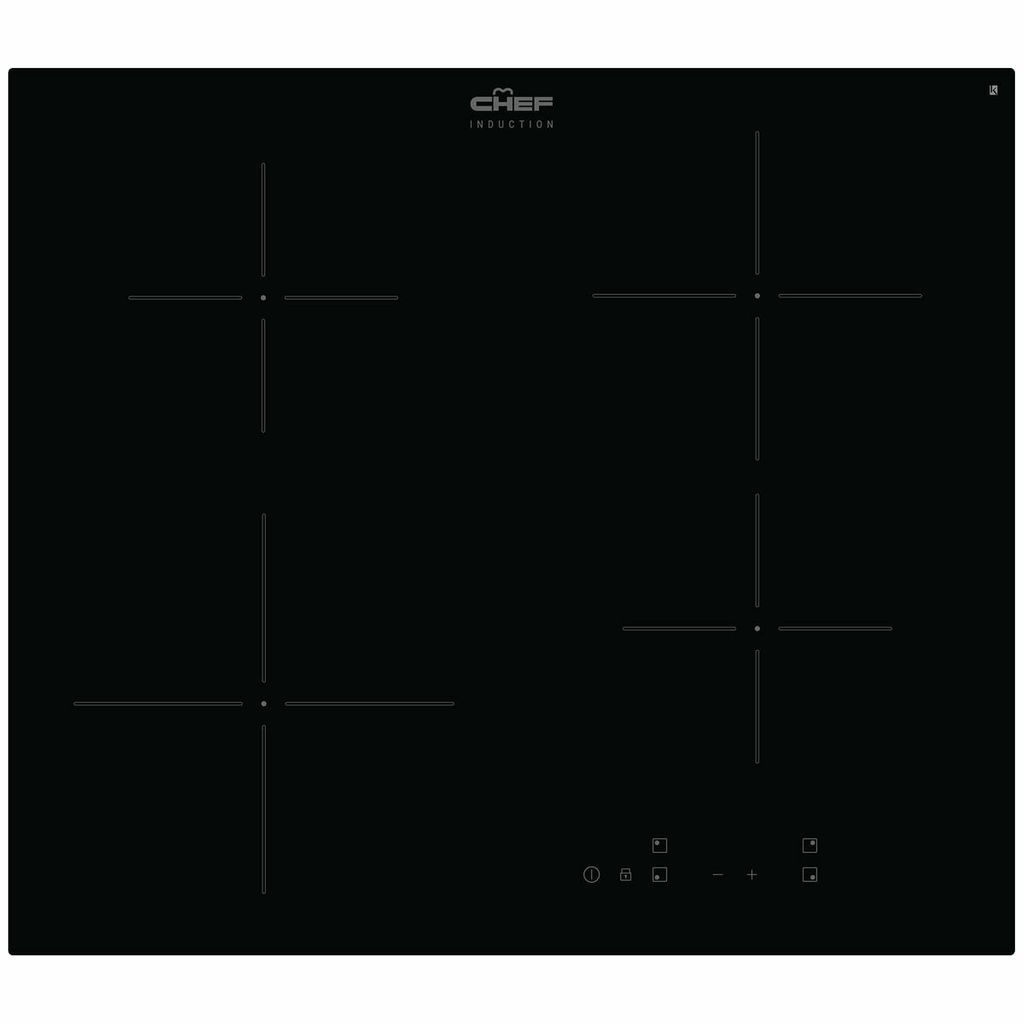 CHEF CHI644BB 60cm Black Electric Induction Cooktop - The Appliance Guys