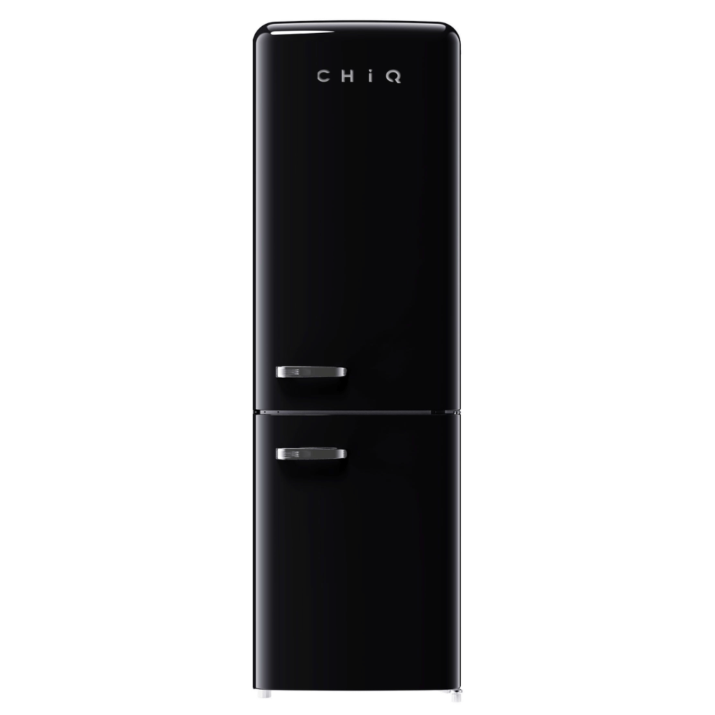 Chiq CRBM229NB 231L Retro Style Bottom Mounted Black Fridge