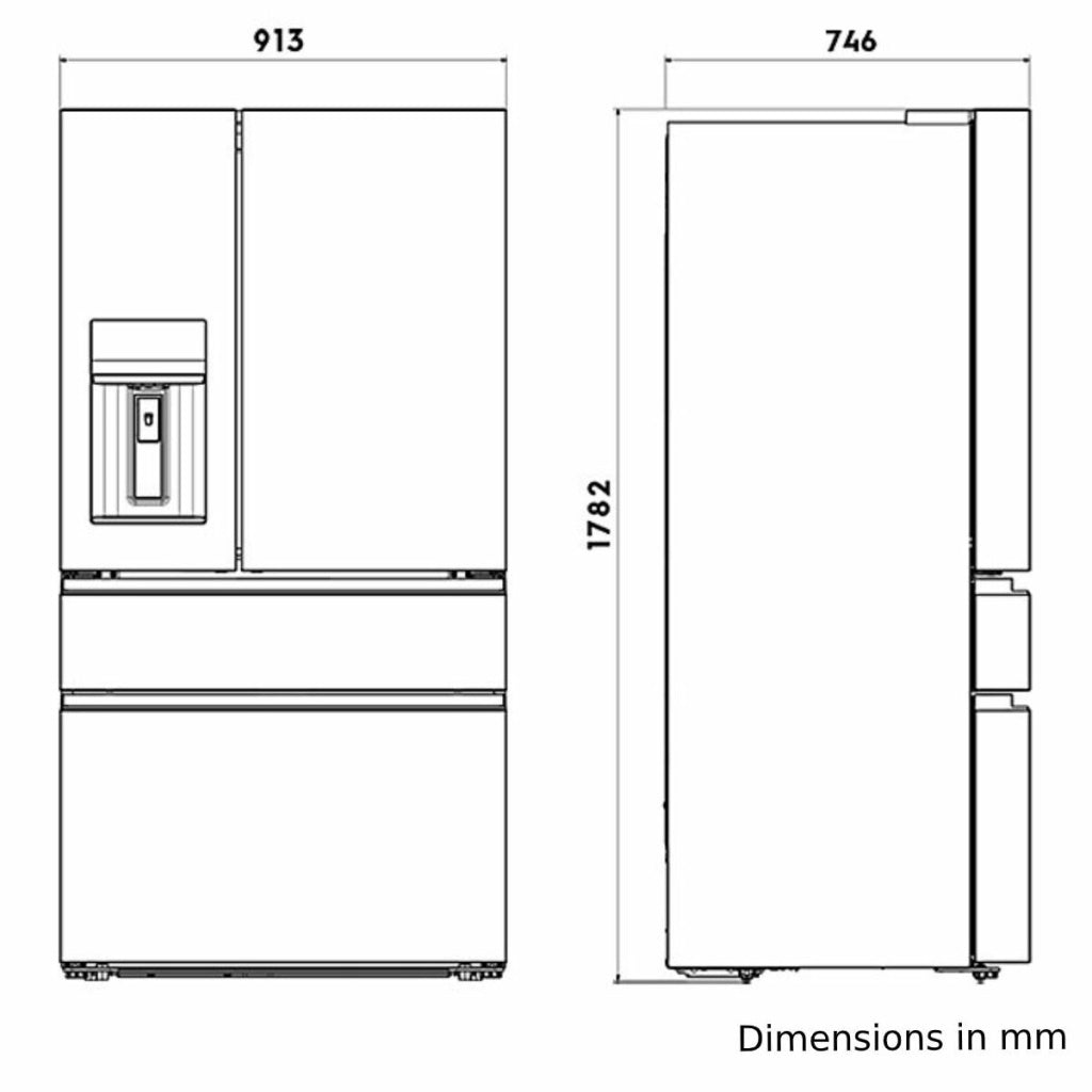 Electrolux EHE6899BA 680L Dark Stainless UltimateTaste 900 French Door Fridge - The Appliance Guys