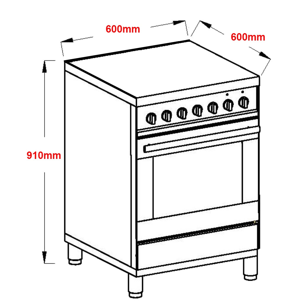 600mm discount freestanding oven