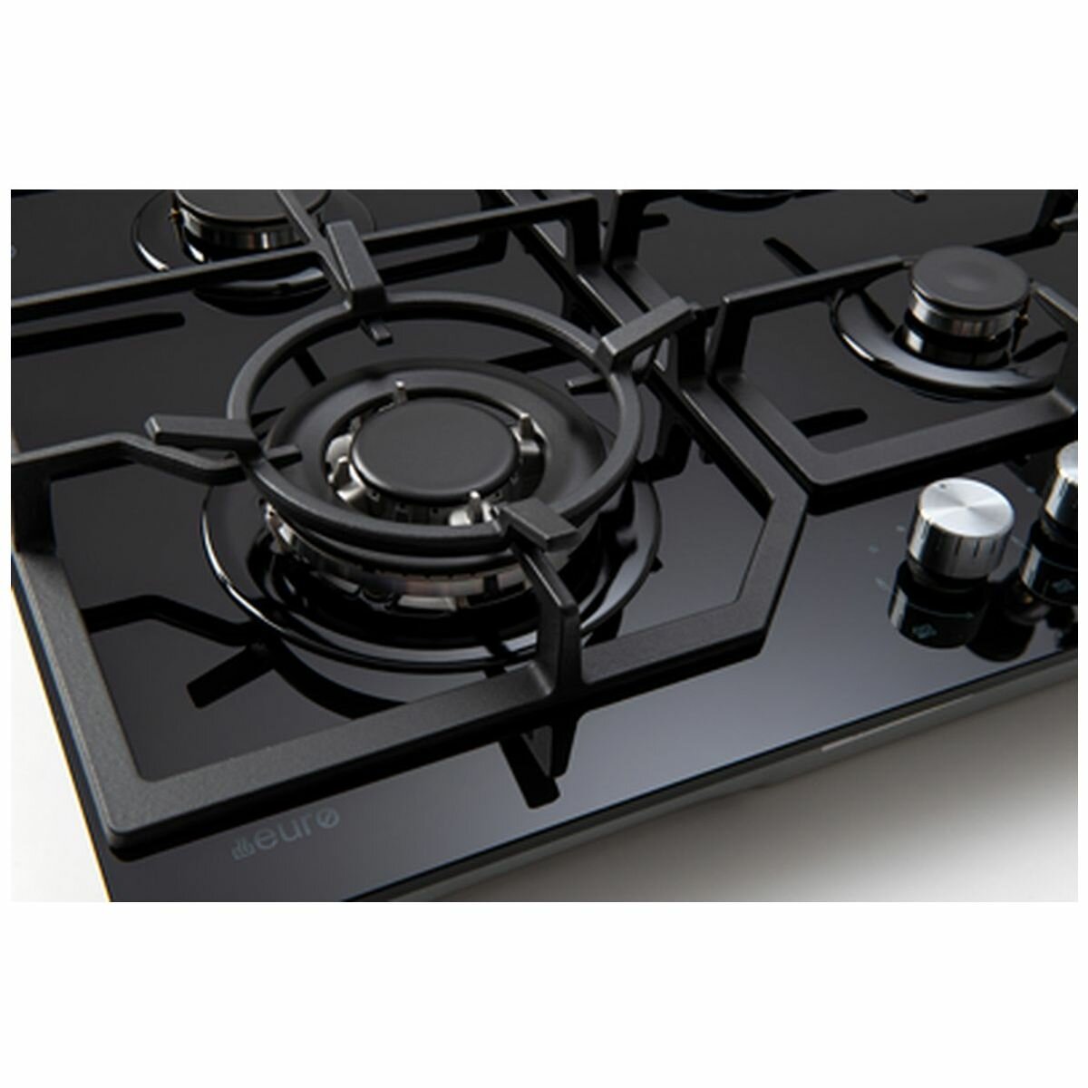 Euro Appliances ECT600GBK2 60cm Black Gas Cooktop - The Appliance Guys