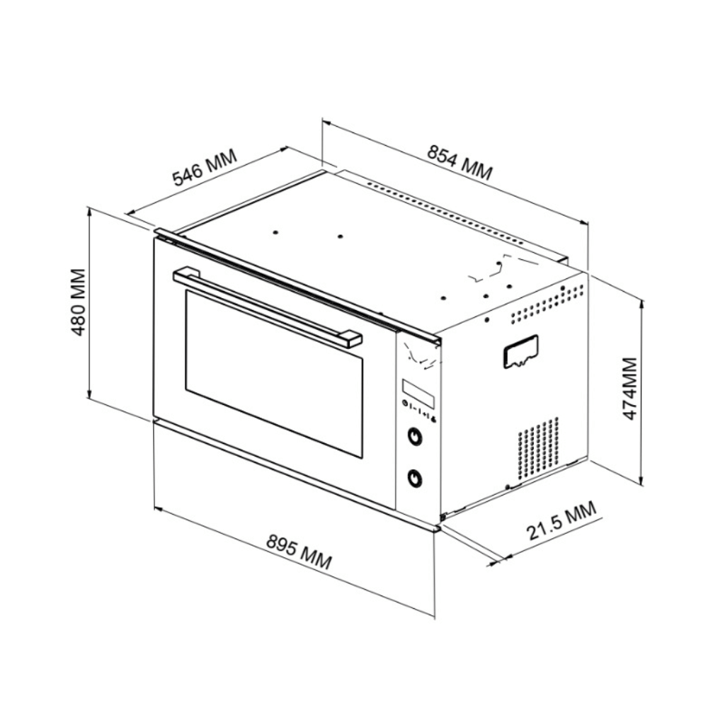 Euro Appliances EO900LSX 90cm Electric Multifunction Built-in Oven