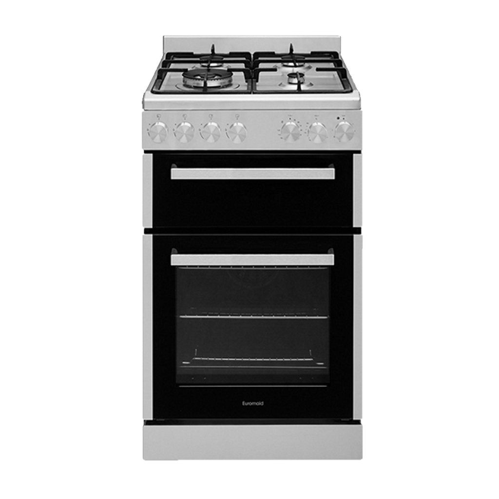 Euromaid EFS54FC-DGS 54cm Stainless Steel Freestanding Gas Stove - The Appliance Guys