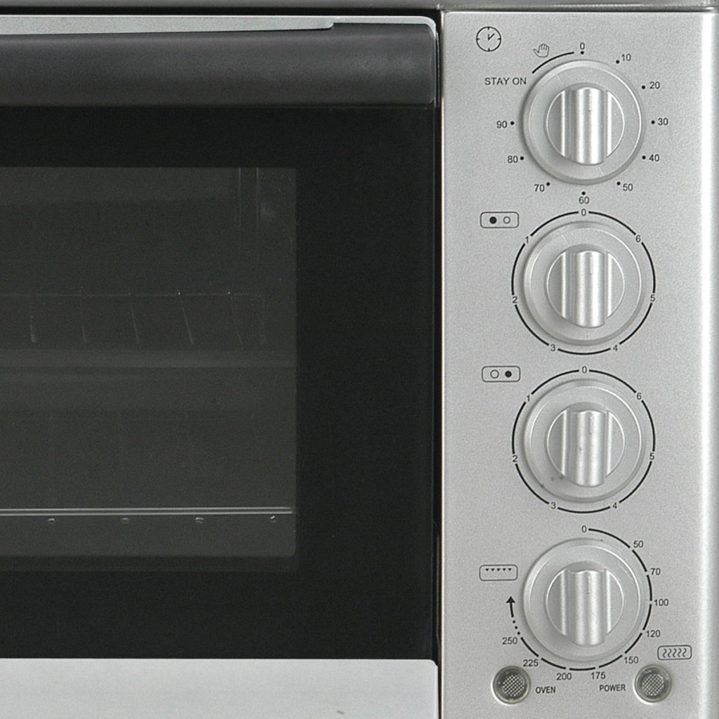 Euromaid MC130T 30L Stainless Steel Electric Benchtop Oven Grill with Solid Plate Cooktop - The Appliance Guys