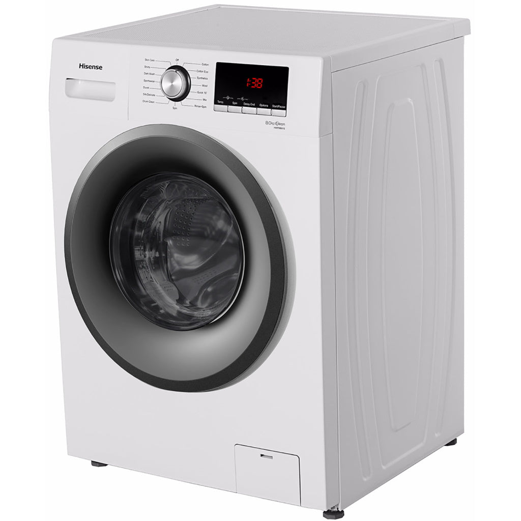 hisense 8kg front load washer white