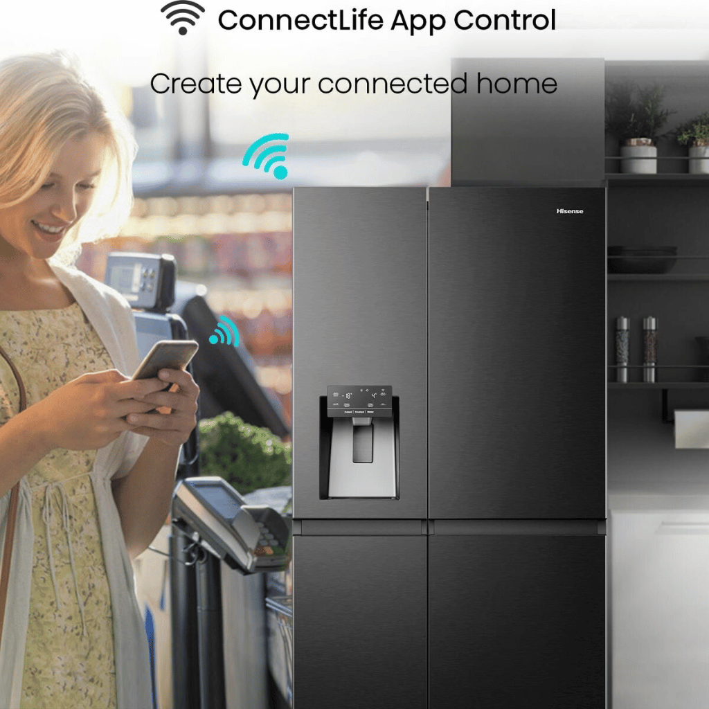 Hisense HRSBS632BW 632L Black Steel Side by Side Fridge
