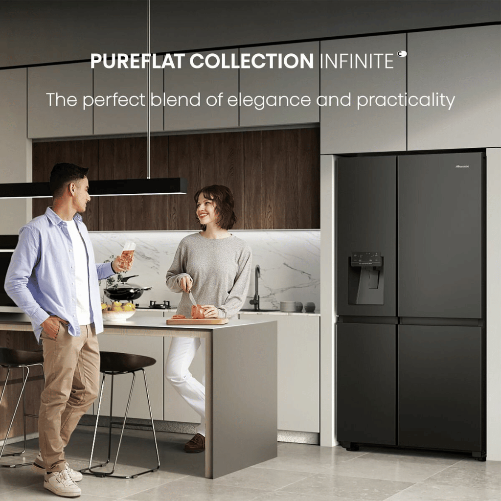Hisense HRSBS632BW 632L Black Steel Side by Side Fridge