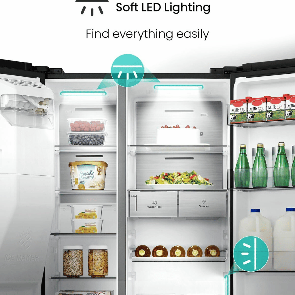 Hisense HRSBS632BW 632L Black Steel Side by Side Fridge