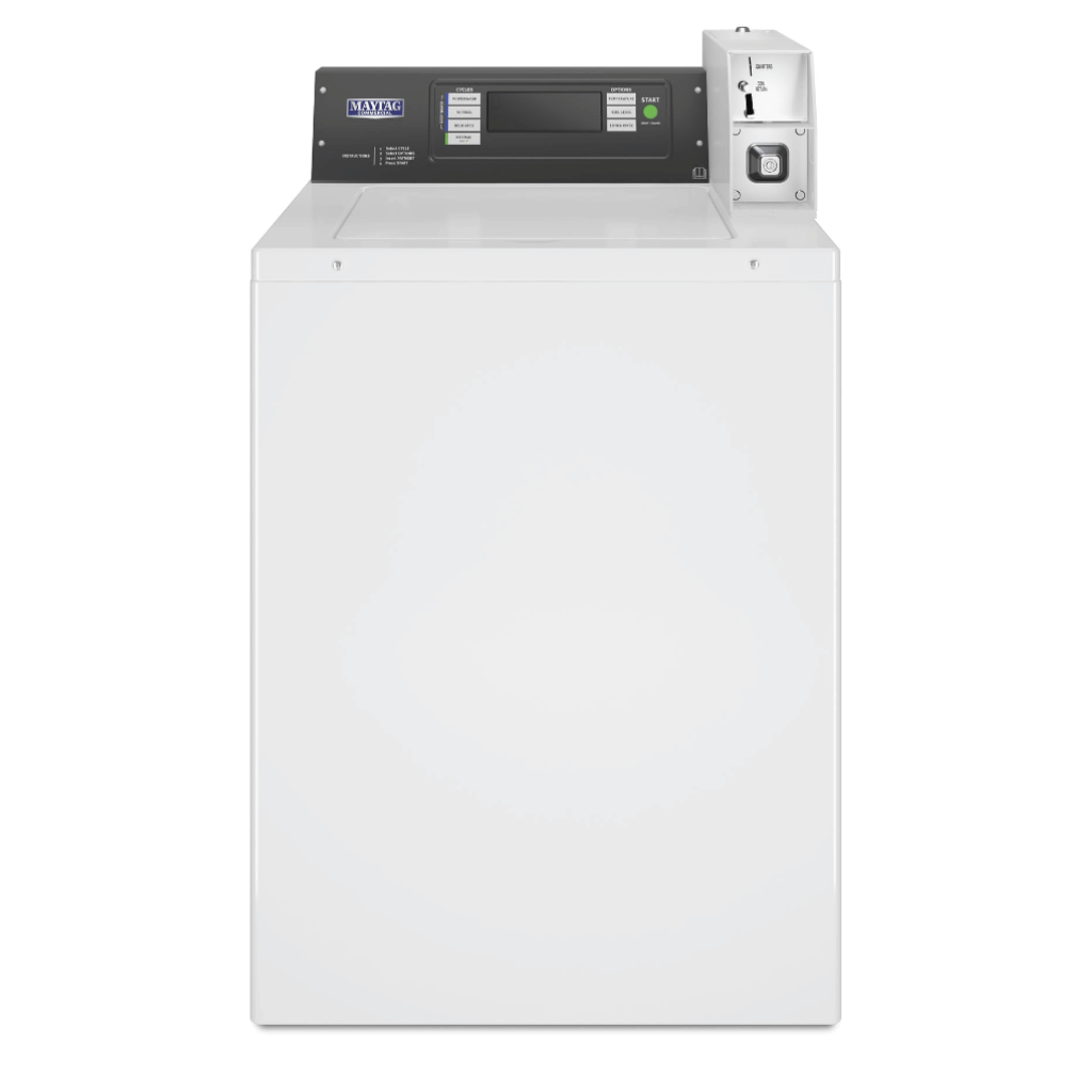 Maytag Commercial MAT20PD 8.5kg White Coin Drop Top Load Washing Machine