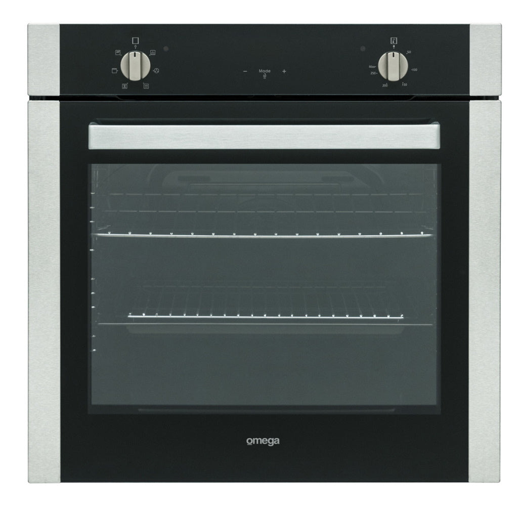 Omega OBO676X 60cm Stainless Steel 6 Function Electric Wall Oven - The Appliance Guys