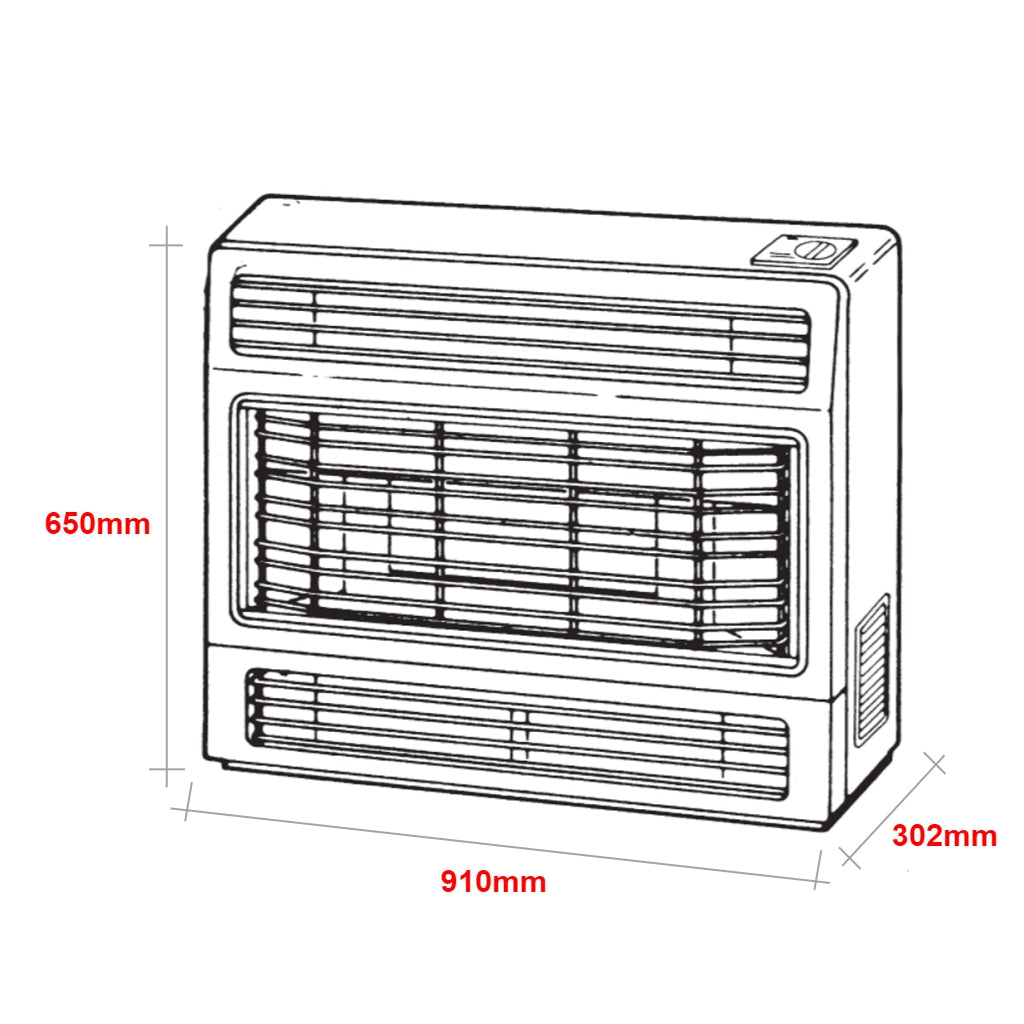 Rinnai 2001CN 2001 Console Flued Natural Gas Space Heater - The Appliance Guys