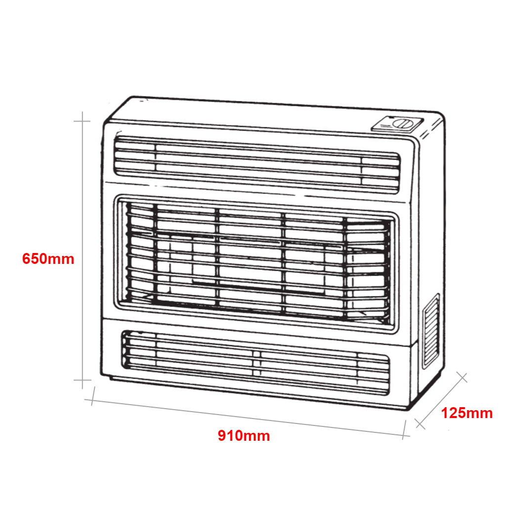 Rinnai 2001IMBN 2001 Inbuilt Flued Natural Gas Space Heater - The Appliance Guys