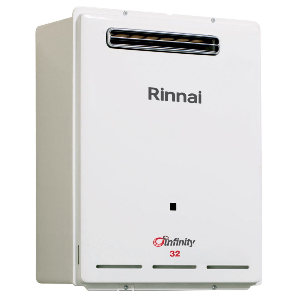 Rinnai INF32N50M 32L White Infinity 32 50°C Natural Gas Continuous Hot Water System - The Appliance Guys