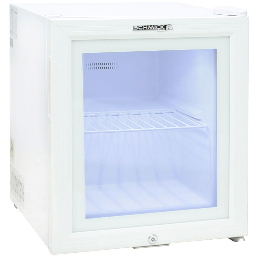 Schmick SD36 36L Mini Glass Door Freezer Front - The Appliance Guys