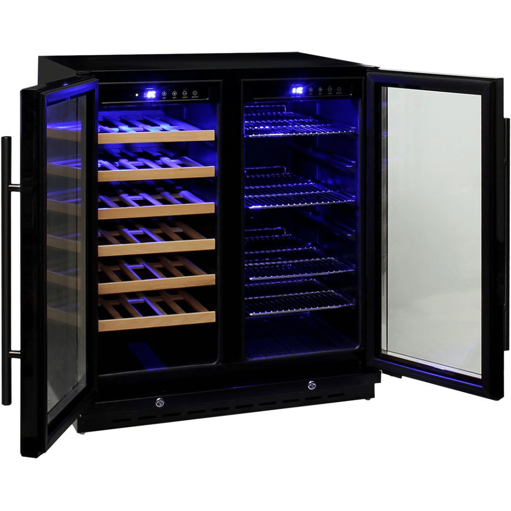 Schmick JC165B 165L Dual Zone Under Bench Beer And Wine Fridge