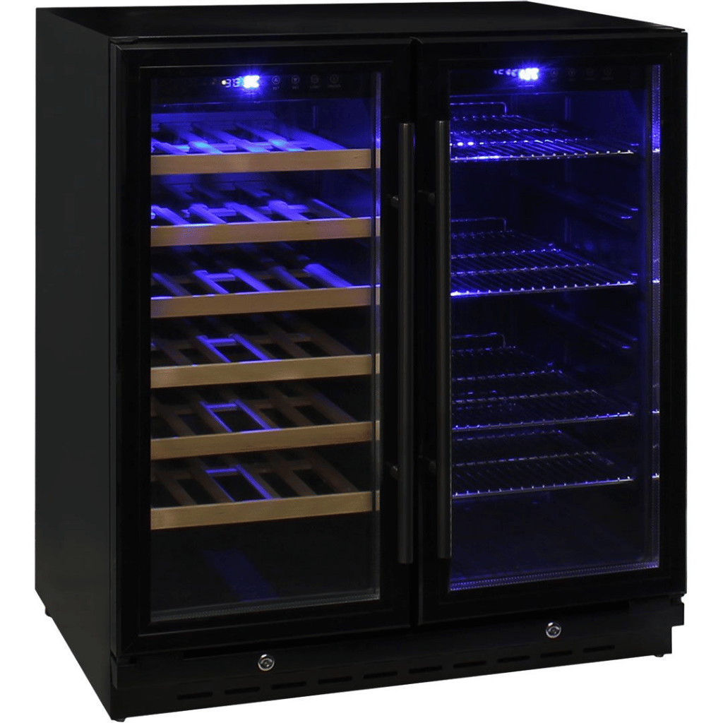 Schmick JC165B 165L Dual Zone Under Bench Beer And Wine Fridge